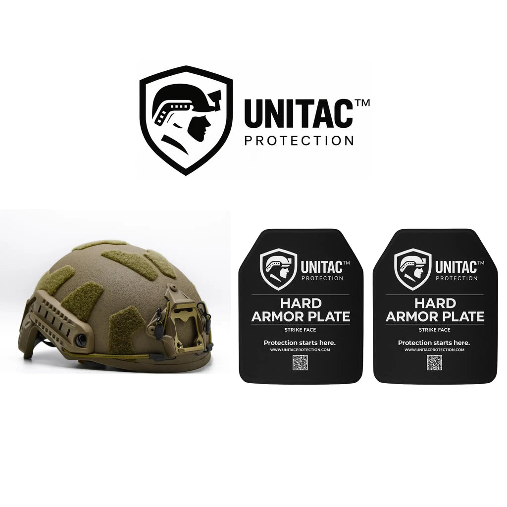 UNITAC™ NV-3 BALLISTIC HELMET + 2x UNITAC™ HARD ARMOR PLATE