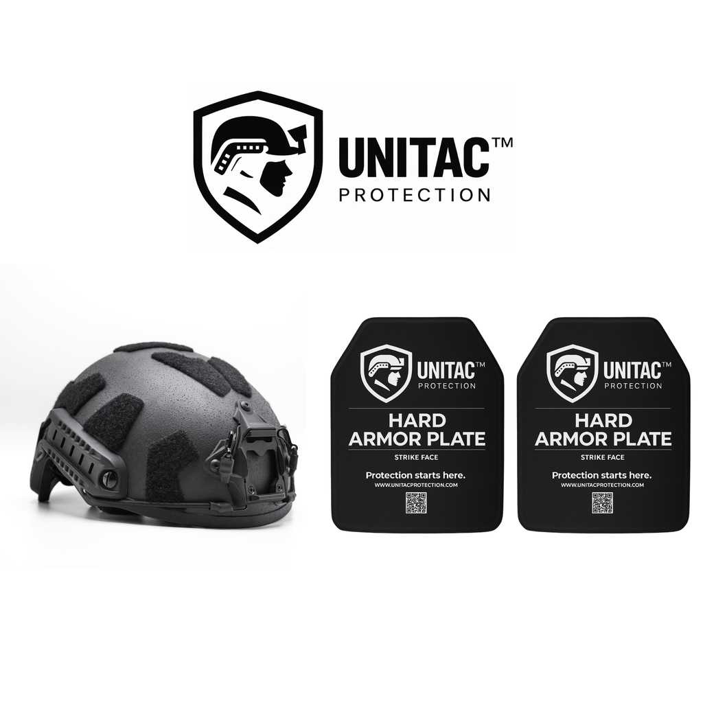 UNITAC™ NV-1 BALLISTIC HELMET + 2x UNITAC™ HARD ARMOR PLATE