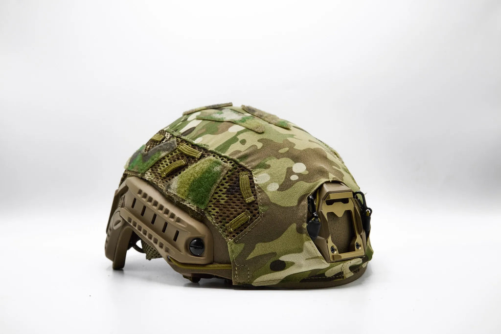 UNITAC NV Multicam tactical helmet cover view high‐cut