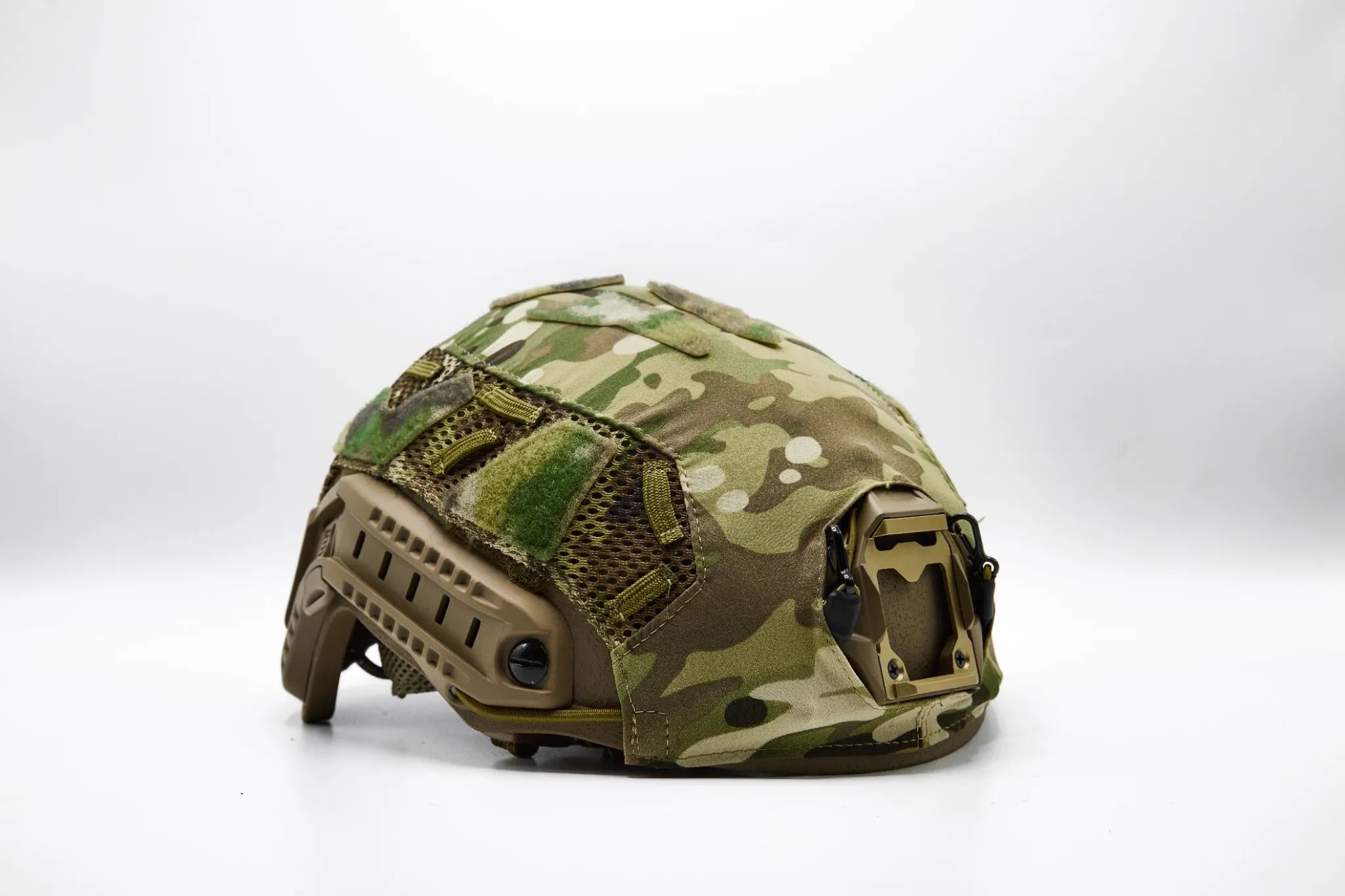 UNITAC NV Multicam tactical helmet cover view high‐cut